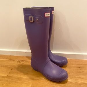Original Tall Purple Hunter Rainboots Size: 7